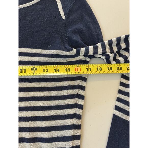 Tory Burch Striped Sweater M Nautical Preppy Beach Minimalist Designer Old Money - Picture 12 of 13